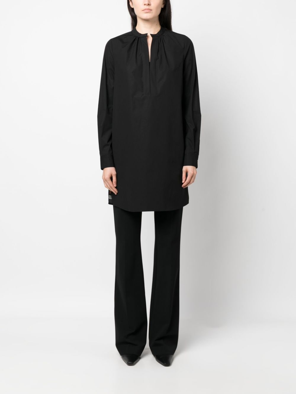 Shop Callas Milano Monica Poplin Tunic Dress In Black