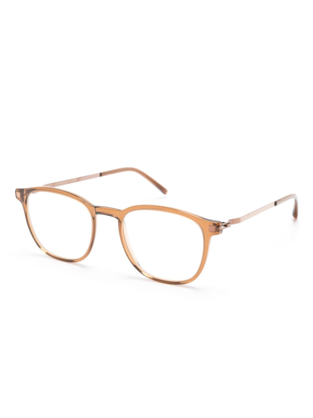 Mykita Lavra bril met rond montuur - Bruin