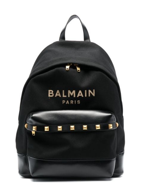 Balmain Kids logo-print cotton backpack