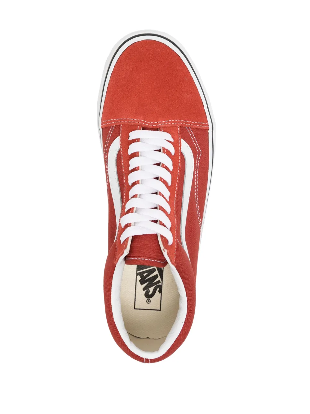 Vans Old Skool Logo-patch Sneakers In Rot