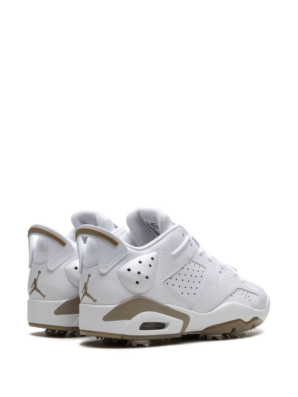 Shop Jordan Air  6 Low Golf "white/khaki" Sneakers In 白色