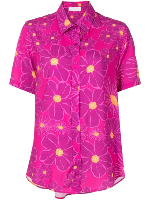 Triya Camisa Sleep com estampa floral