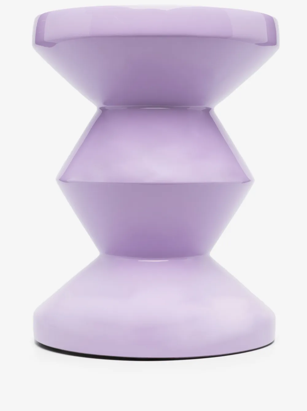POLSPOTTEN Zig Zag lacquered stool | Purple | Image 1