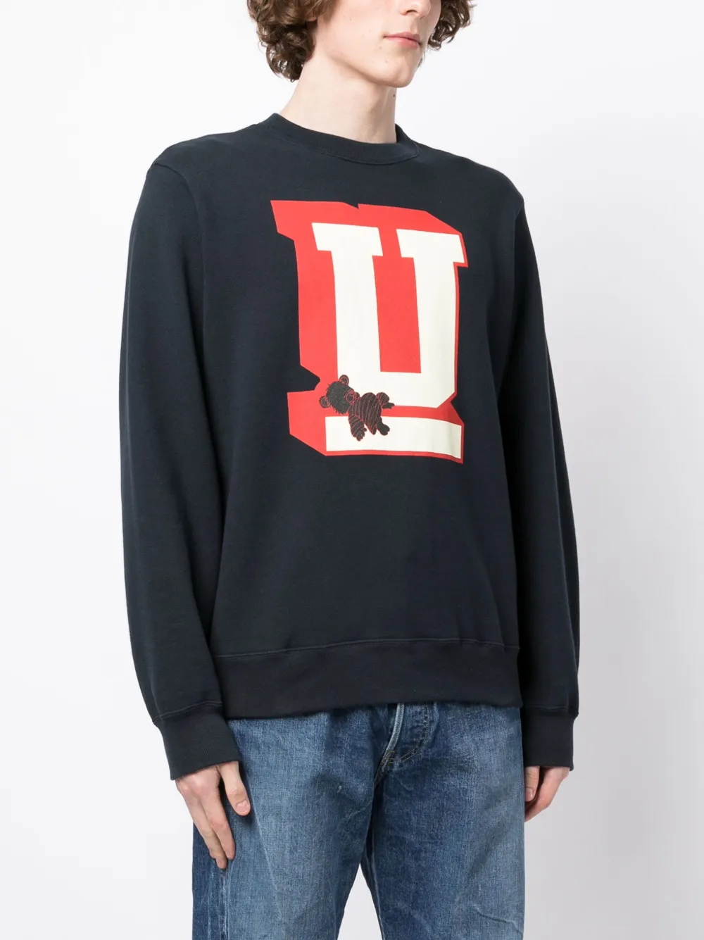 Undercover Graphic-print Cotton Sweatshirt In Blue