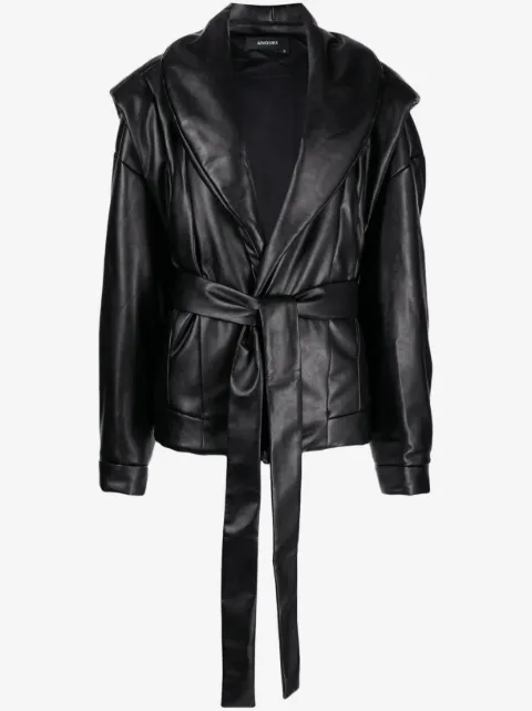 ANOUKI faux-leather padded jacket