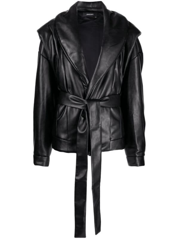 ANOUKI faux-leather Padded Jacket - Farfetch