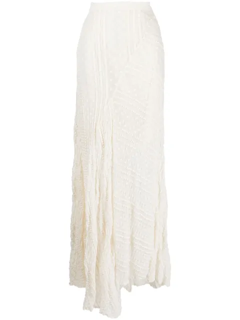 ANOUKI high-waisted asymmetric-hem skirt
