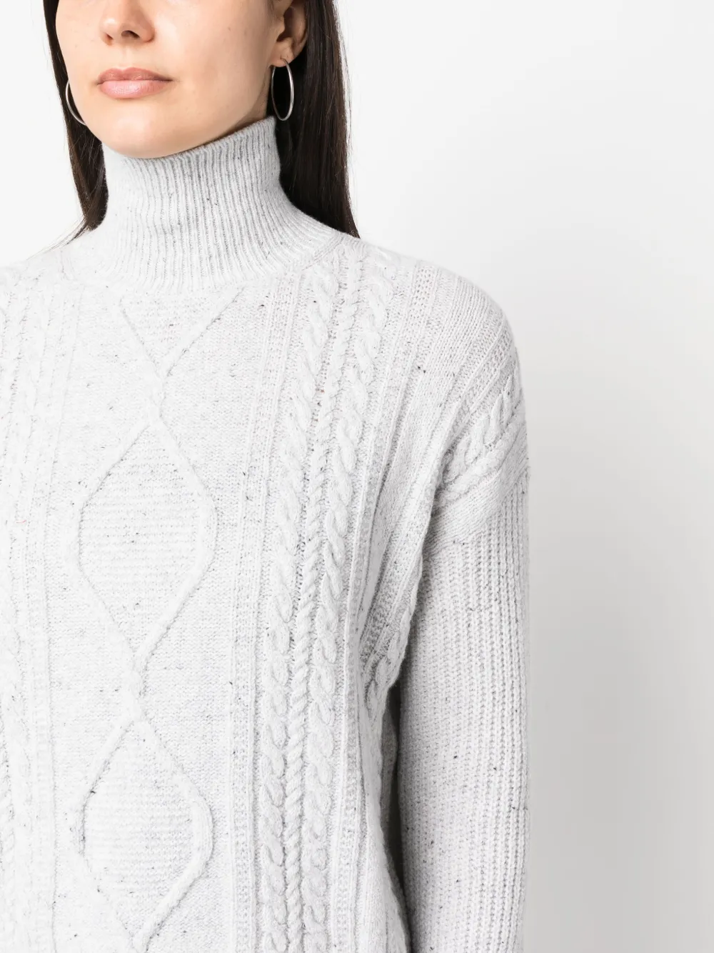 Max Mara Leisure Trui met trechterhals Grijs