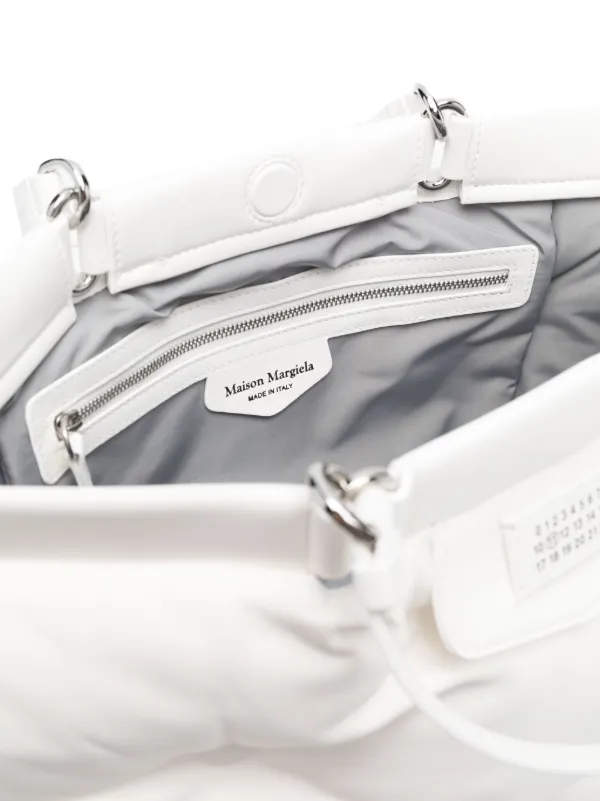 トートバッグ Maison Margiela Glam Slam Large White Leather Shopping Bag Maison Margiela - GLAM SLAM SHOPPING BAG - White – Henrik