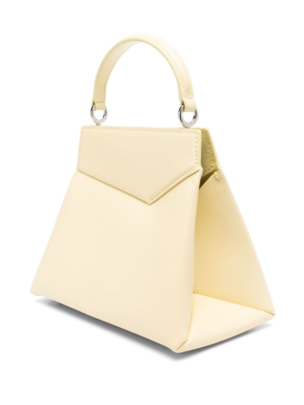 Shop Maison Margiela Snatched Leather Tote Bag In Gelb