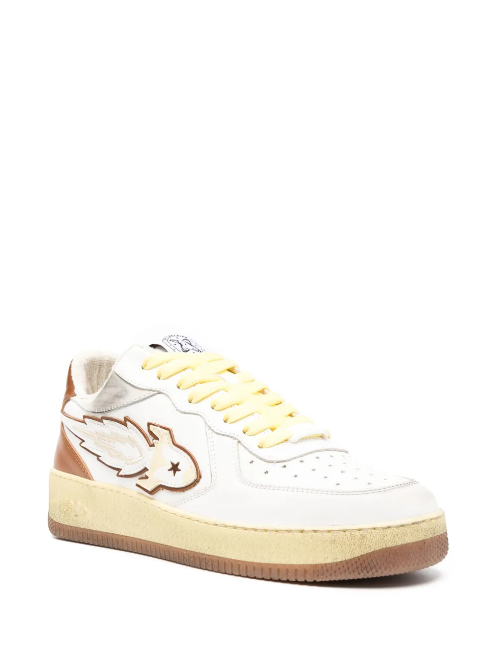 Enterprise Japan Egg Rocket leather sneakers - Geel