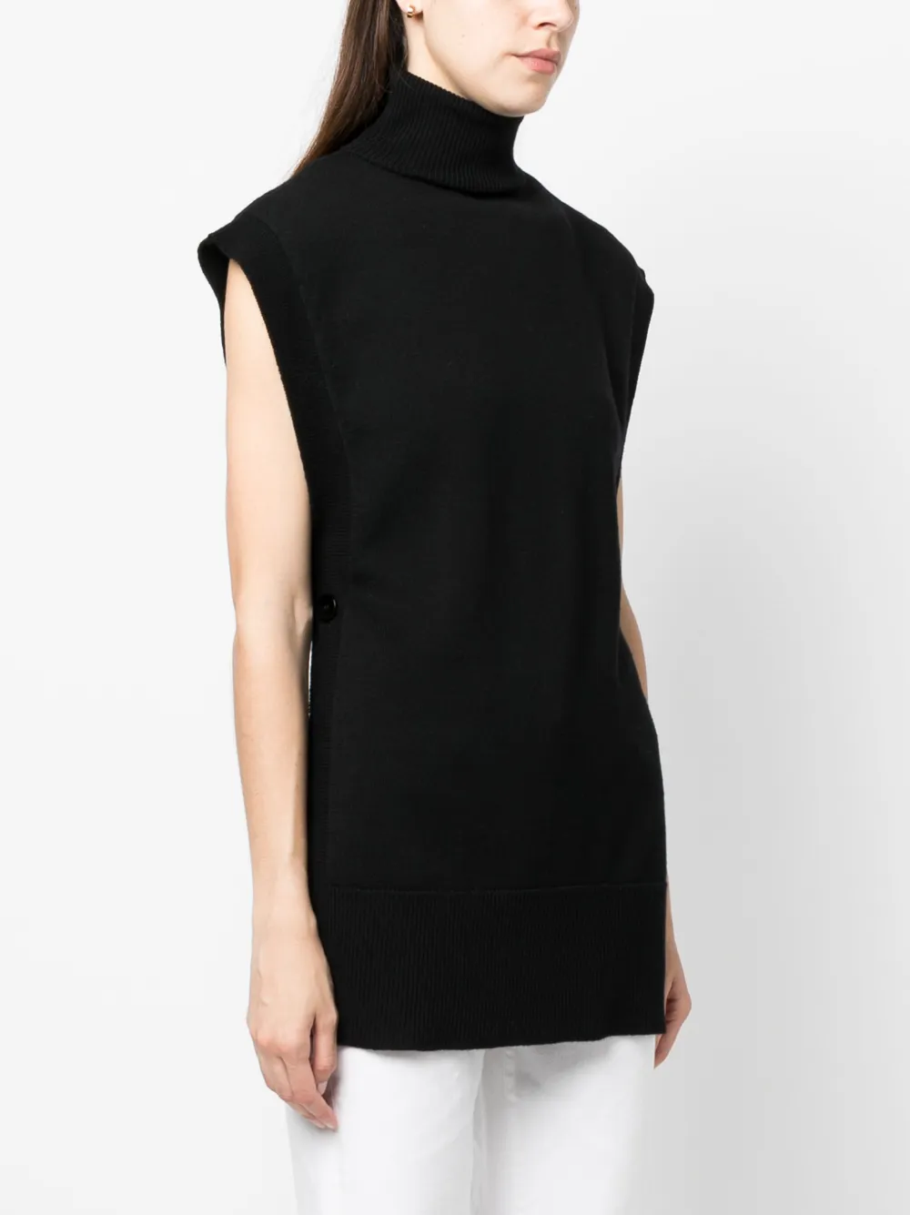 Max Mara Leisure Mouwloze coltrui Zwart