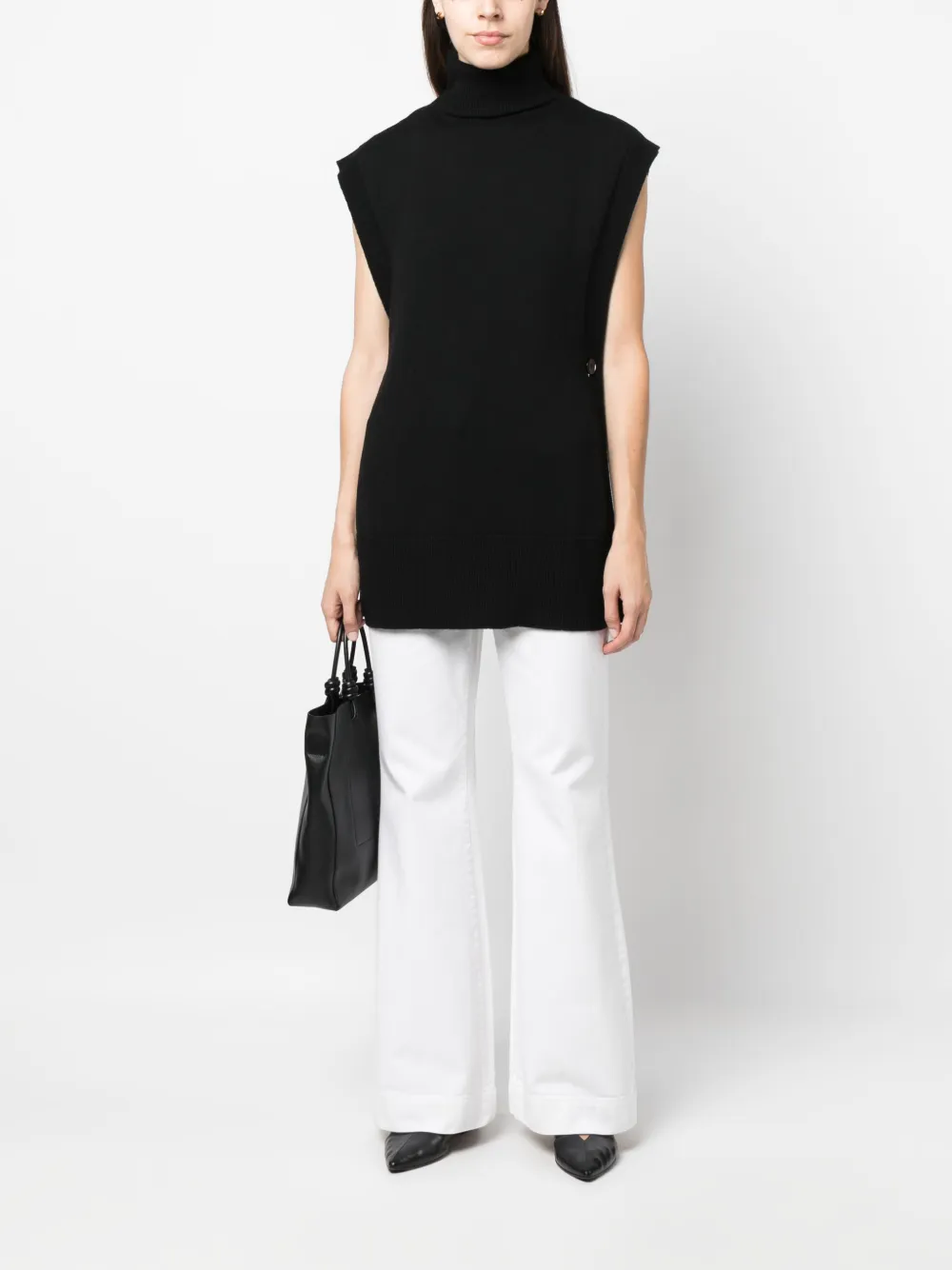 Max Mara Leisure Mouwloze coltrui Zwart