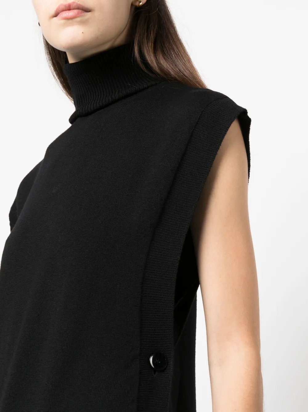 Max Mara Leisure Mouwloze coltrui Zwart