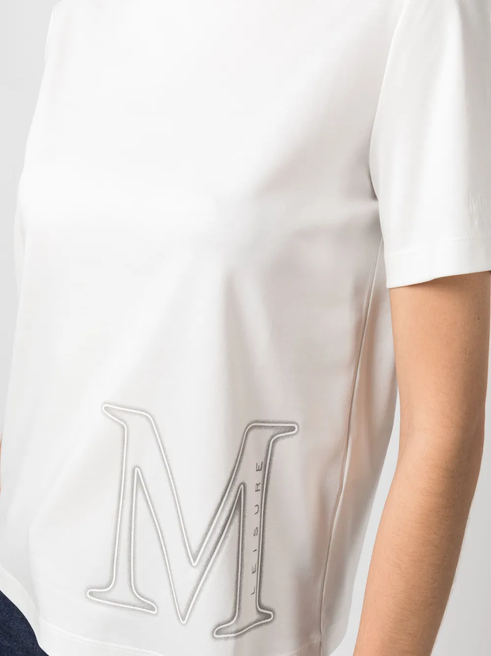 Max Mara Leisure T-shirt met logoprint Wit