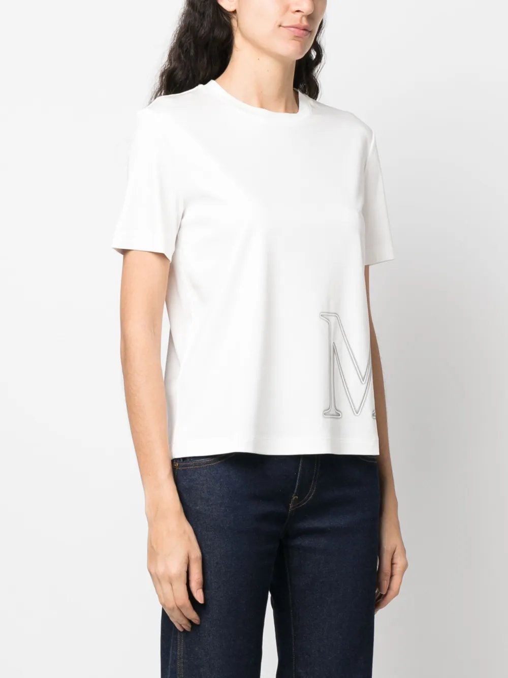 Max Mara Leisure T-shirt met logoprint Wit