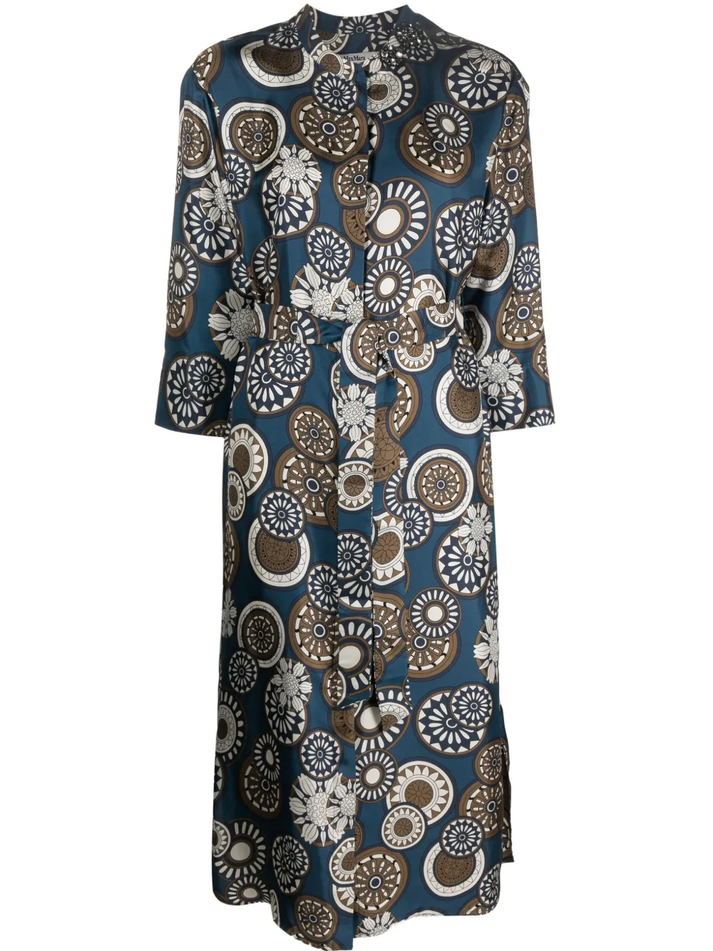 'S Max Mara グラフィック ベルテッド ドレス - ブラック 'S Max Mara グラフィック ベルテッド ドレス - ブラック