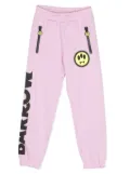 Barrow kids logo-print cotton track pants - Pink