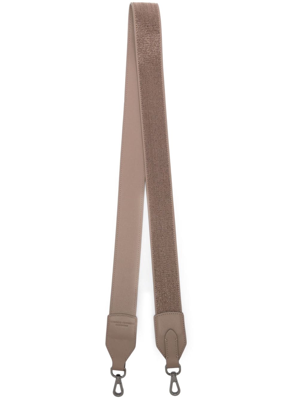 Brunello Cucinelli Precious Leather Bag Strap In Brown