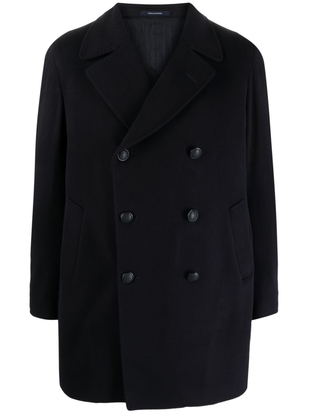 Tagliatore double-breasted notched-lapels coat - Blue