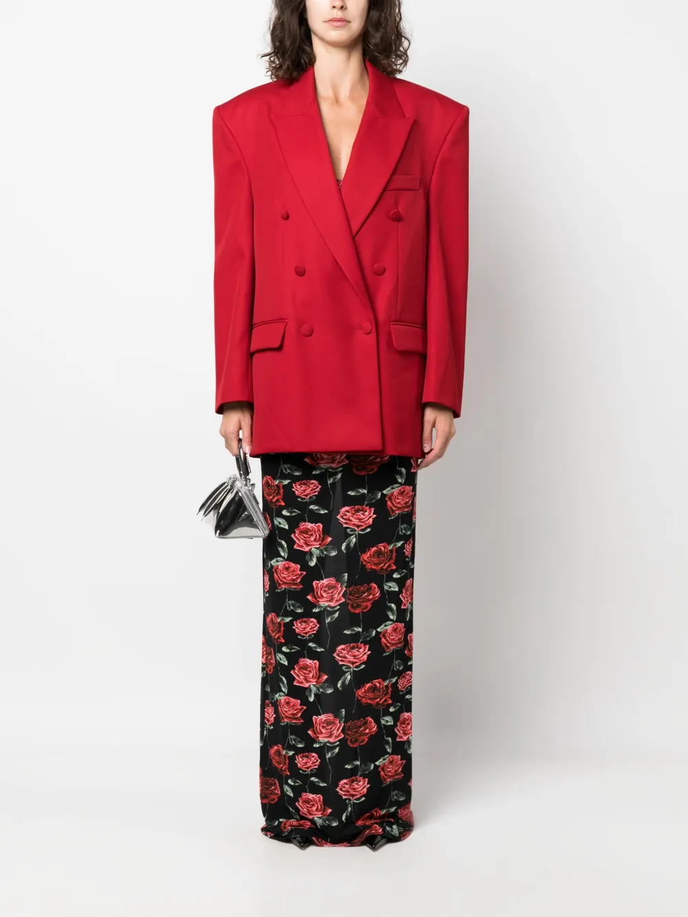 Magda Butrym double-breasted wool blazer - Rood