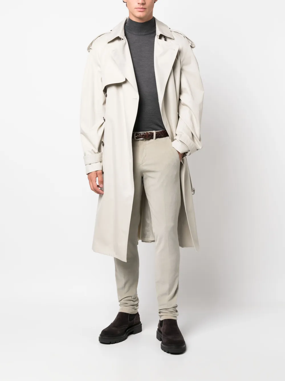 Corneliani Ribfluwelen broek - Beige