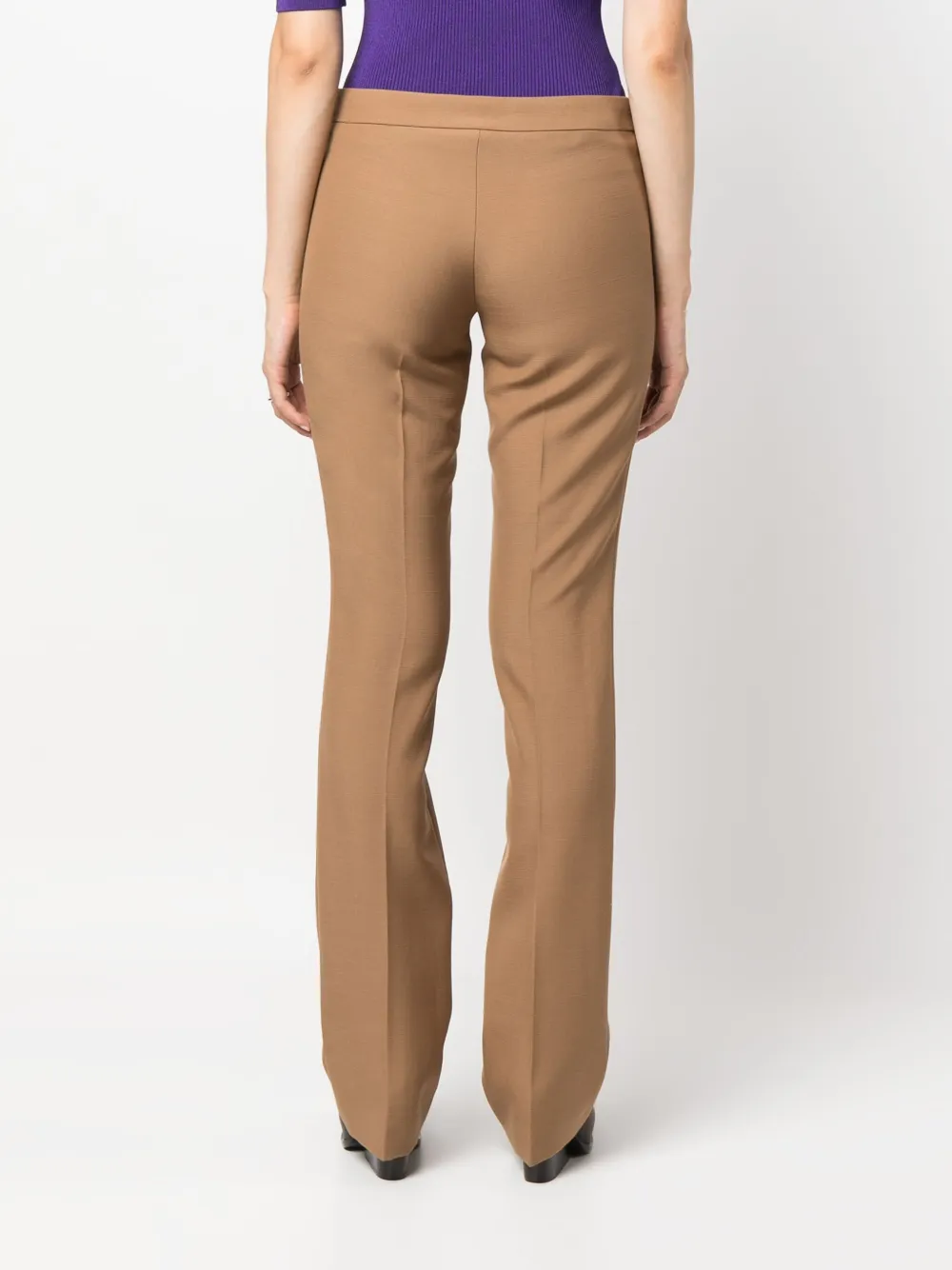 Shop Stella Mccartney Zip-up Slim-fit Trousers In Brown