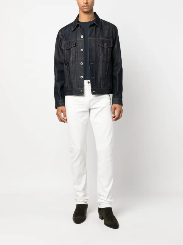 Blue saint slim fit denim jacket sale