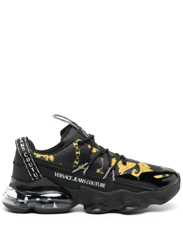 Versace Jeans Couture Chain Couture print Panelled Sneakers Farfetch