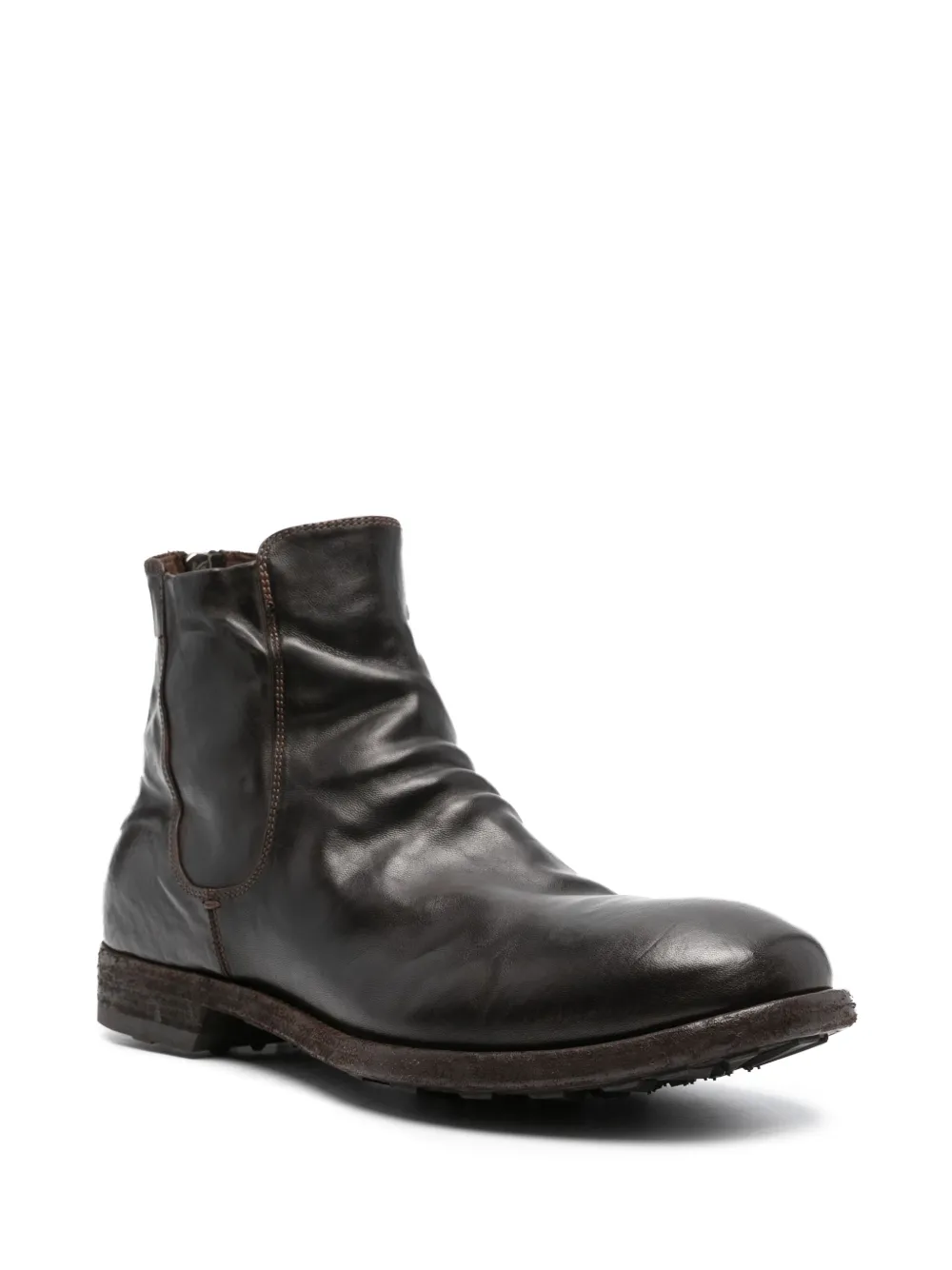 Officine Creative Chronicle 005 leather ankle boots - Bruin