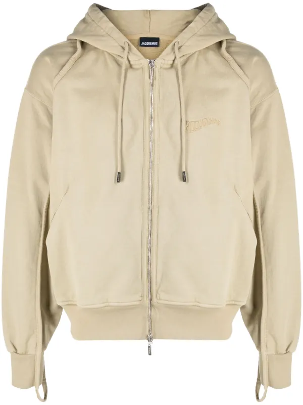 Jacquemus Clay organic cotton zip hoodie unisex Organic Cotton L Neutrals