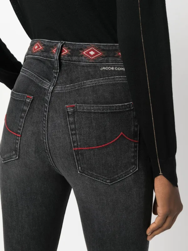 Embroidered 2024 cropped jeans