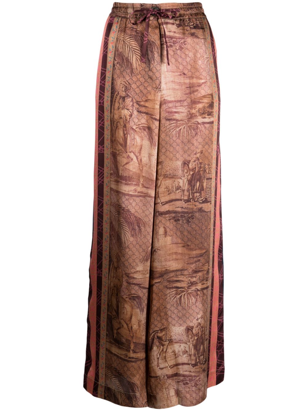 Pierre-Louis Mascia Kamut silk trousers - Brown