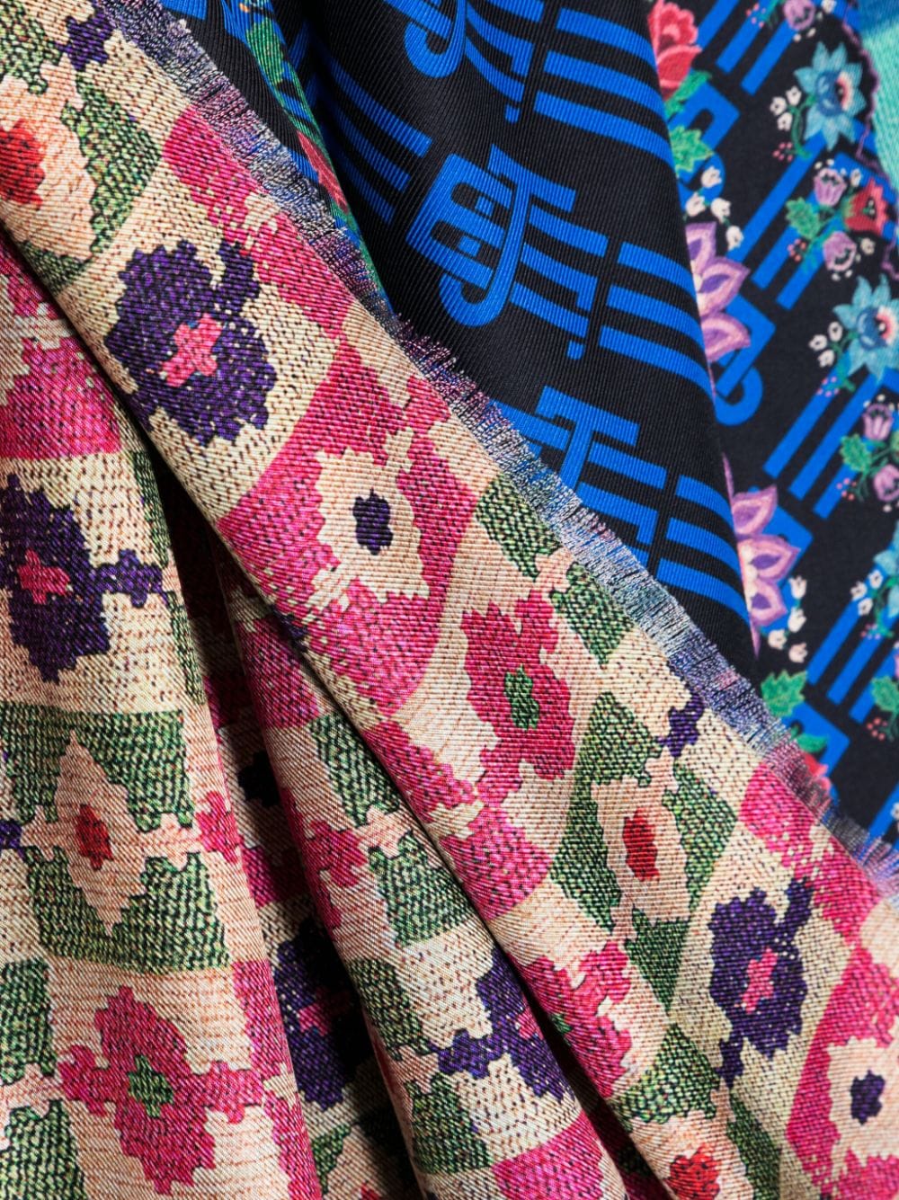 Shop Pierre-louis Mascia Mix-print Silk Scarf In Multicolour