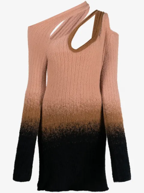 Ottolinger gradient-effect knitted mini dress