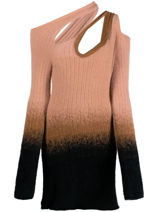 Ottolinger gradient-effect Knitted Mini Dress | Pink | FARFETCH