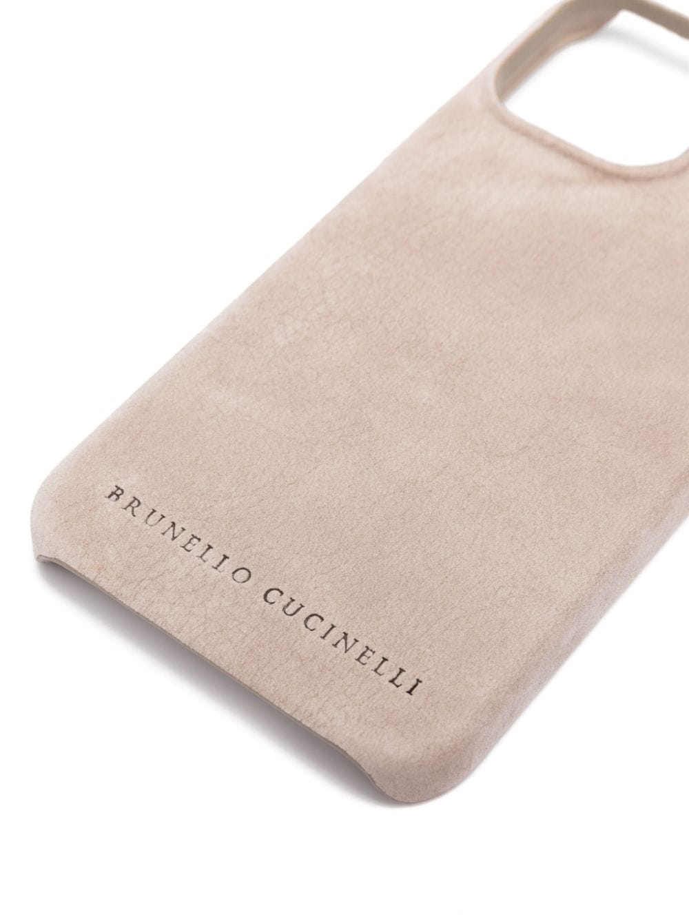 Shop Brunello Cucinelli Logo-debossed Iphone 14 Pro Max Case In Grey