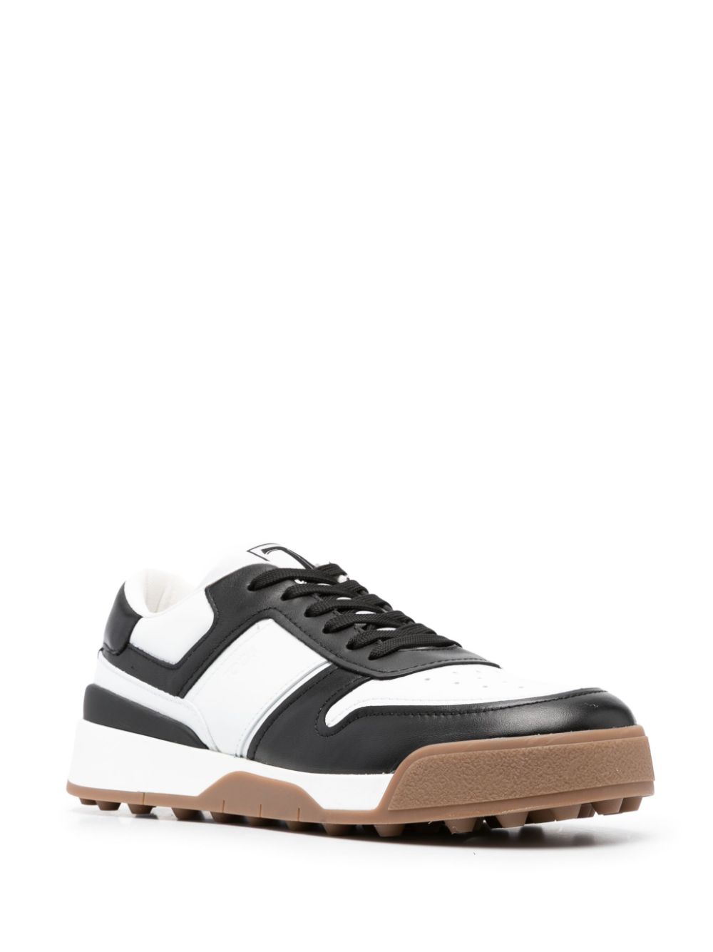 Tod's panelled low-top leather sneakers - Zwart