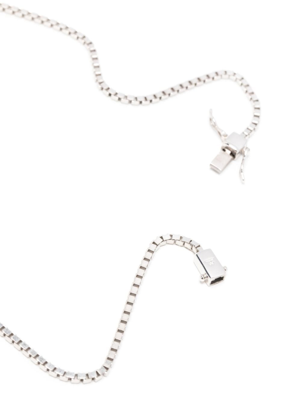 Shop Tom Wood Square Venetian Chain Necklace In Silver