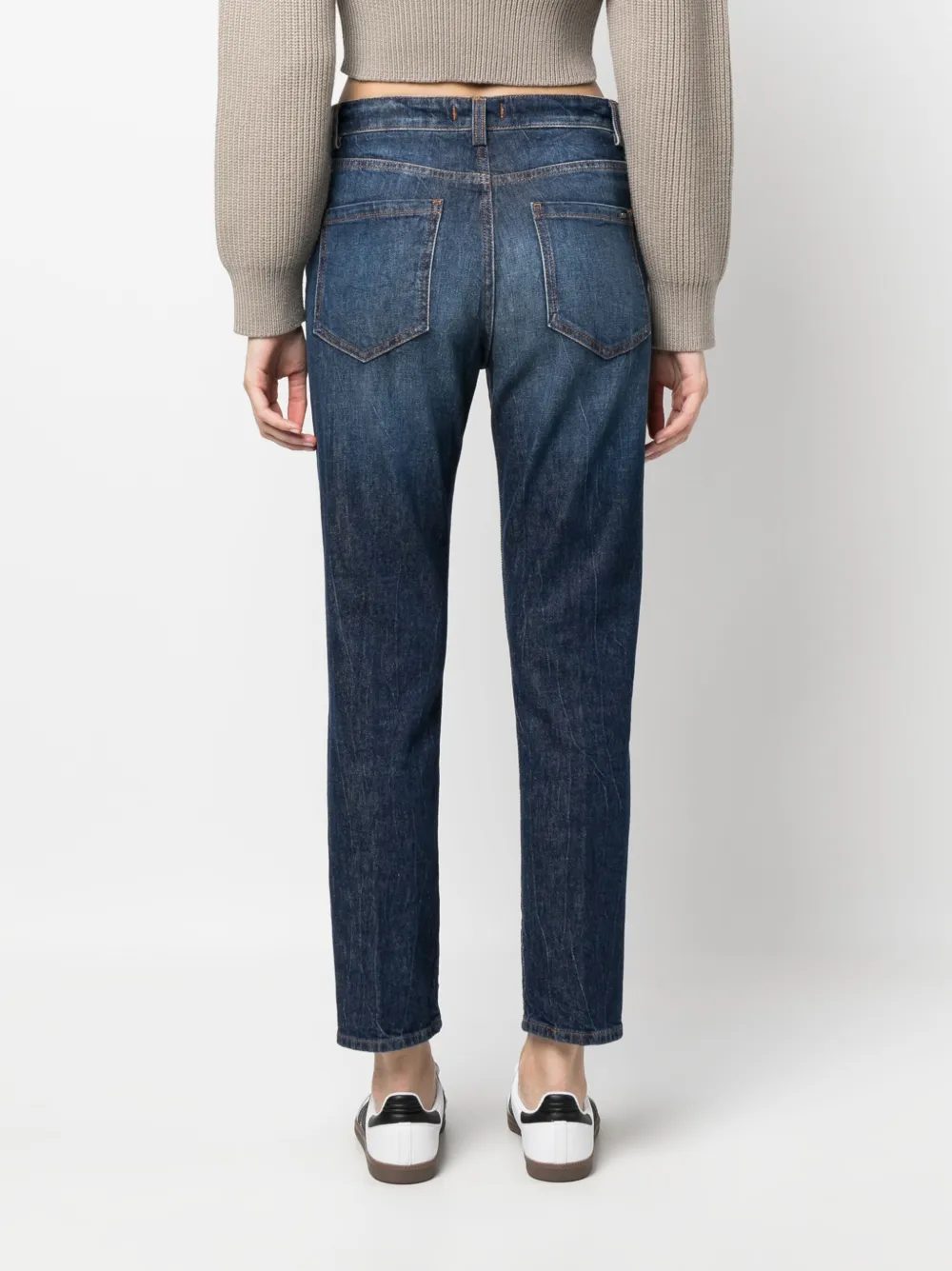 Straight Leg Cropped Jeans