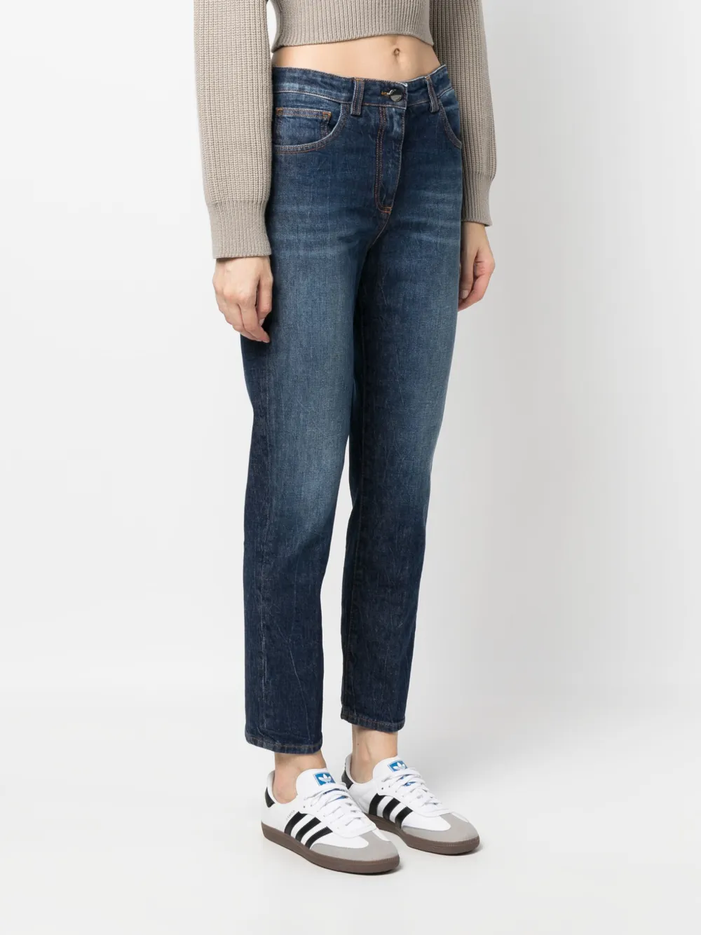Straight Leg Cropped Jeans