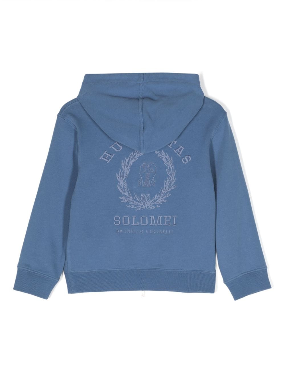 Brunello Cucinelli Kids Katoenen hoodie - Blauw