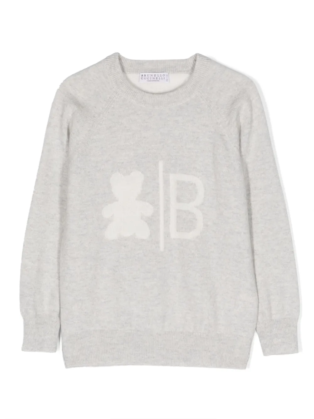 Brunello Cucinelli Intarsia trui Grijs
