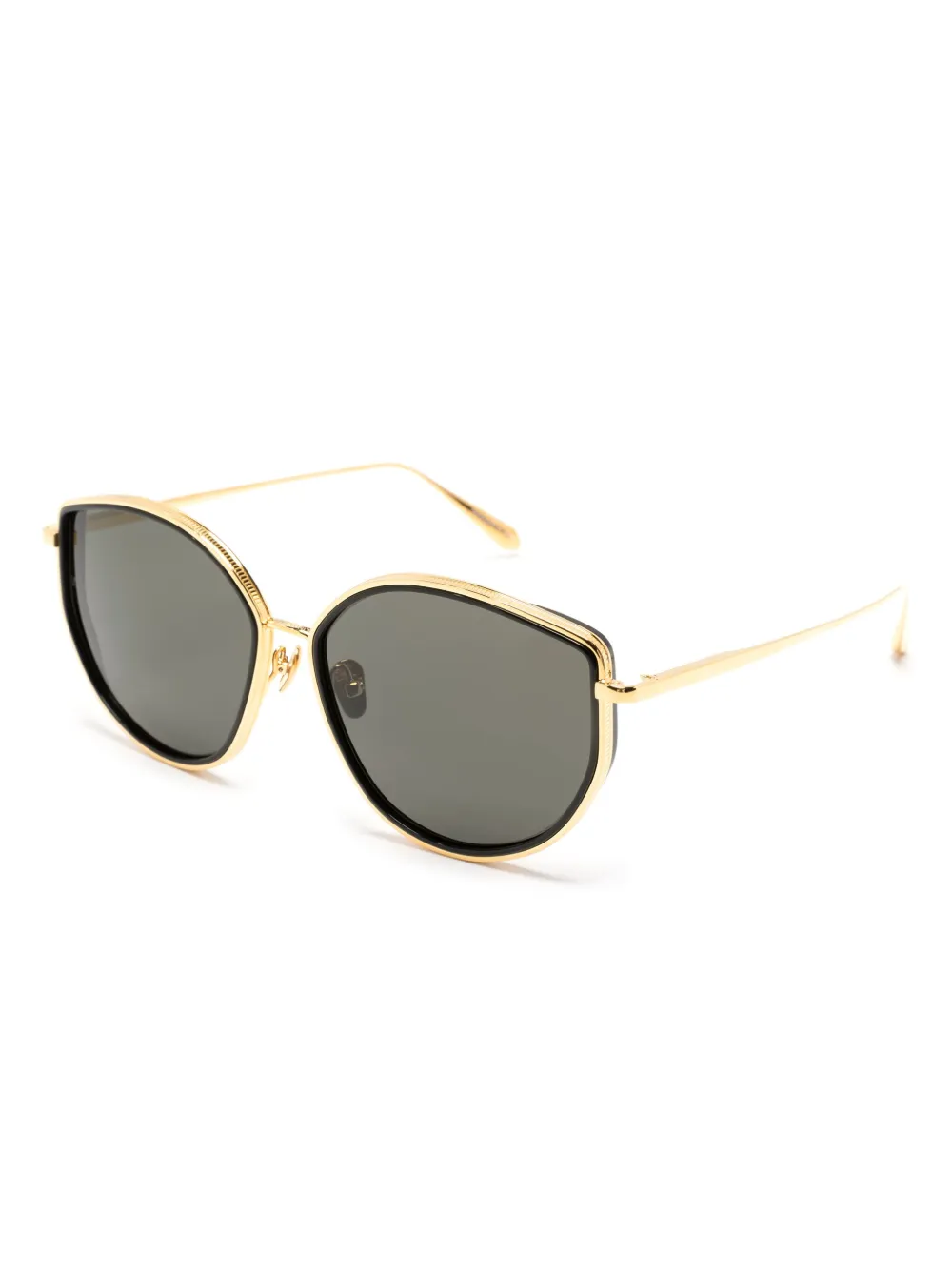 Linda Farrow Samara zonnebril met cat-eye montuur - Goud