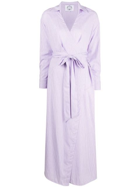 Evi Grintela stripe-print cotton midi dress