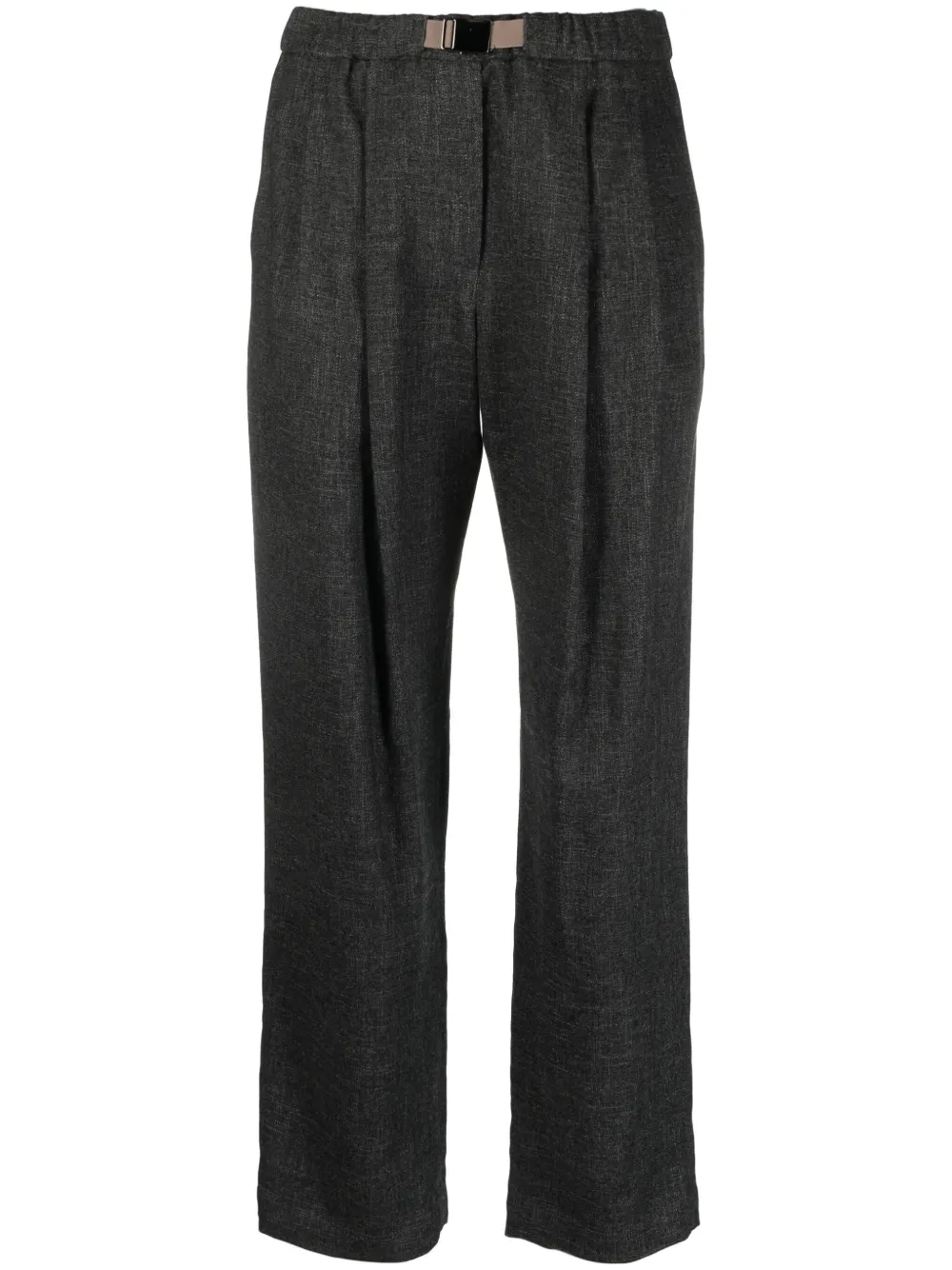 Shop Brunello Cucinelli Pleated Straight-leg Trousers In Grey