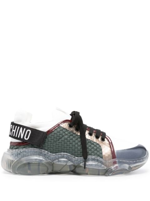 Moschino logo-print panelled sneakers
