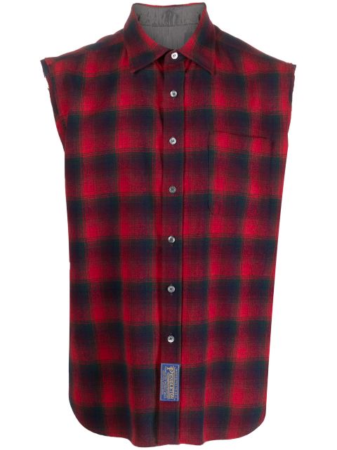 Maison Margiela x Pendleton checked sleeveless shirt Men