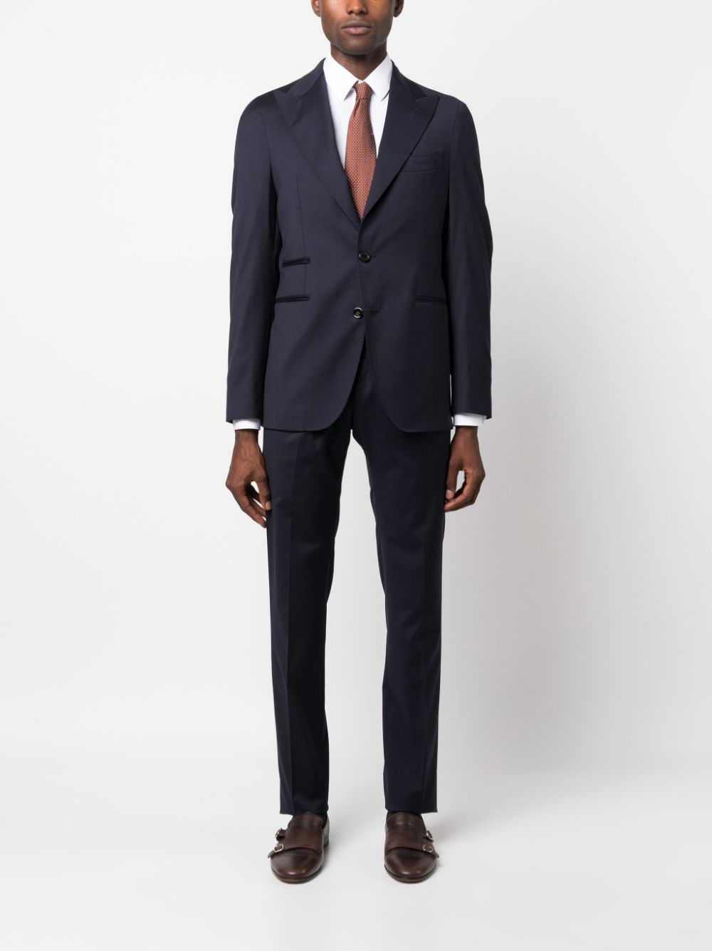 GABO NAPOLI single-breasted virgin wool suit - Blauw