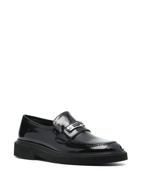 Casadei Spazzolato Leather Loafers Farfetch